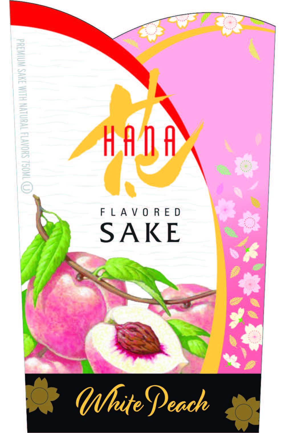 TABC label artwork for HANA Flavored Sake White Peach