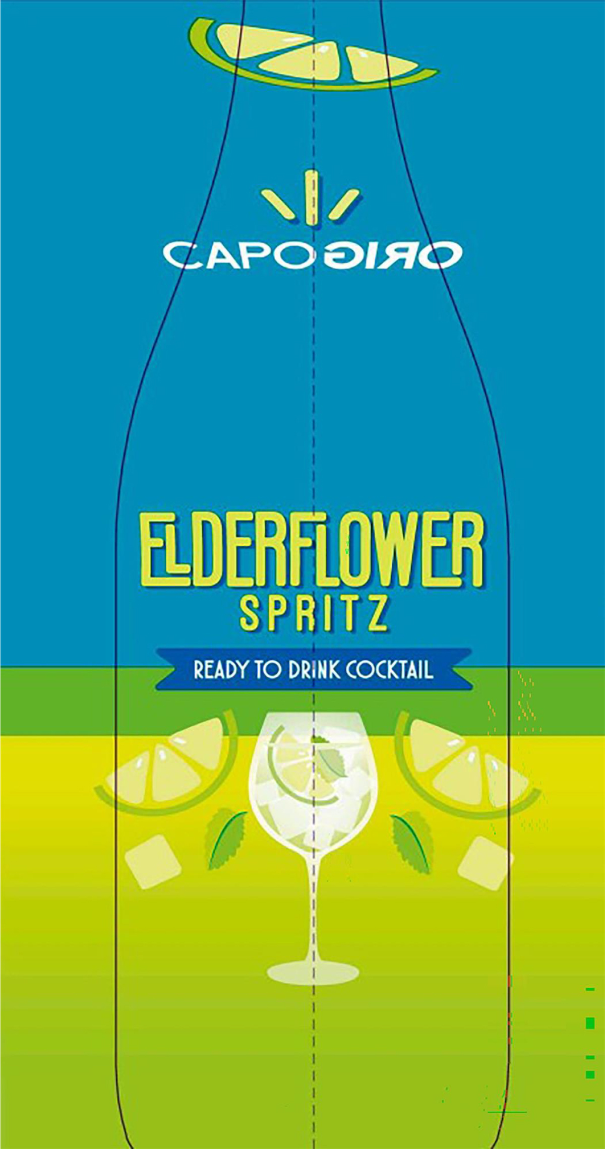 TABC label artwork for Capogiro Elderflower Spritz