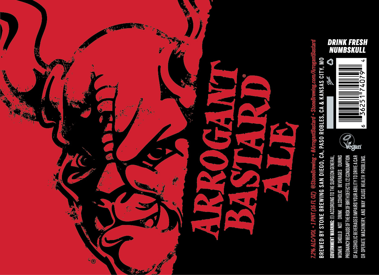 TABC label artwork for Arrogant Bastard