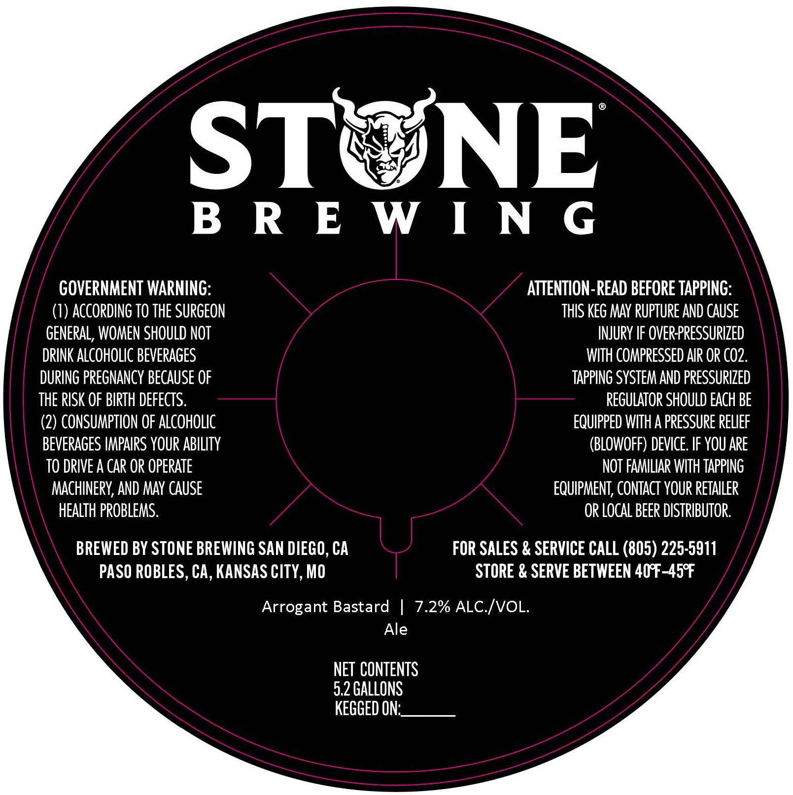 TABC label artwork for Arrogant Bastard