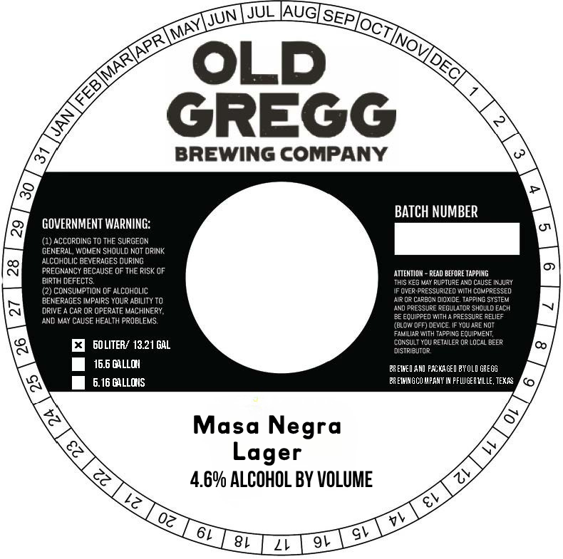 TABC label artwork for Masa Negra