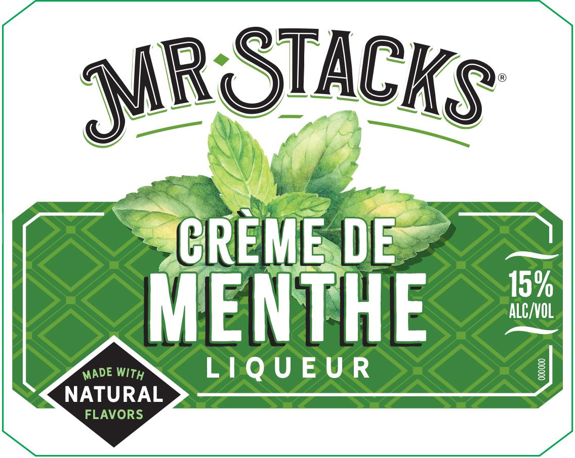 TABC label artwork for MR STACKS CREME DE MENTHE LIQUEUR