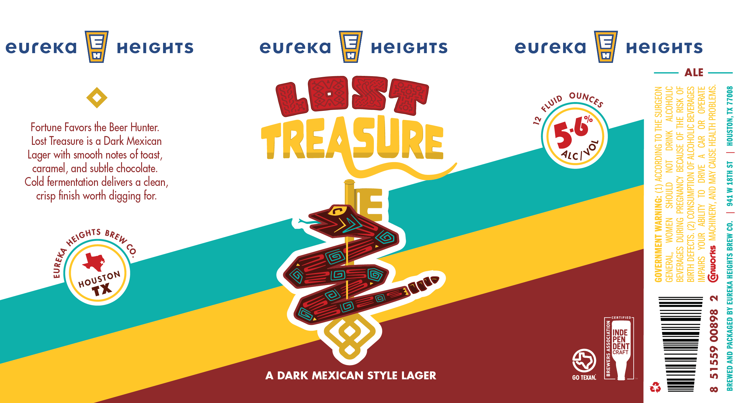 TABC label artwork for Lost Treasure