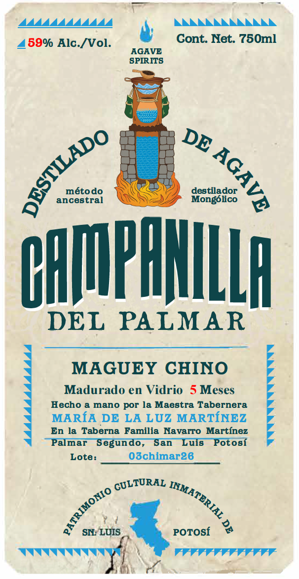 TABC label artwork for CAMPANILLA DEL PALMAR "CHINO" MARIA DE LA LUZ MARTÍNEZ