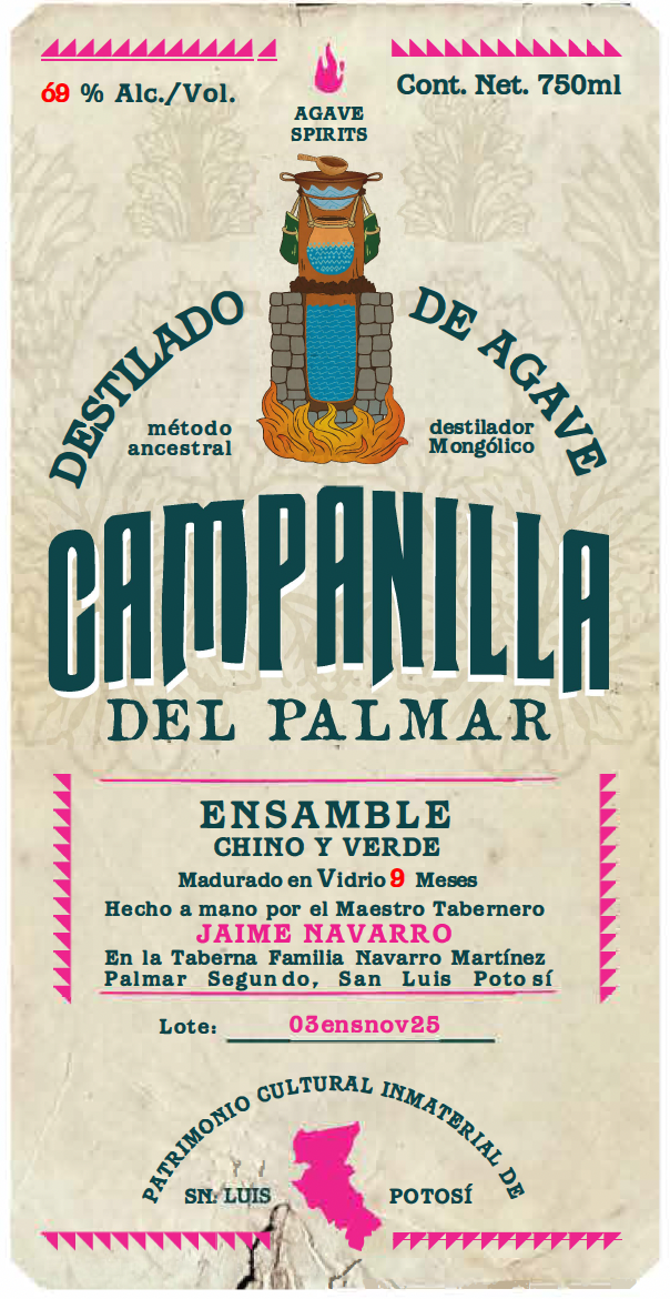 TABC label artwork for CAMPANILLA DEL PALMAR "CHINO Y VERDE" JAIME NAVARRO