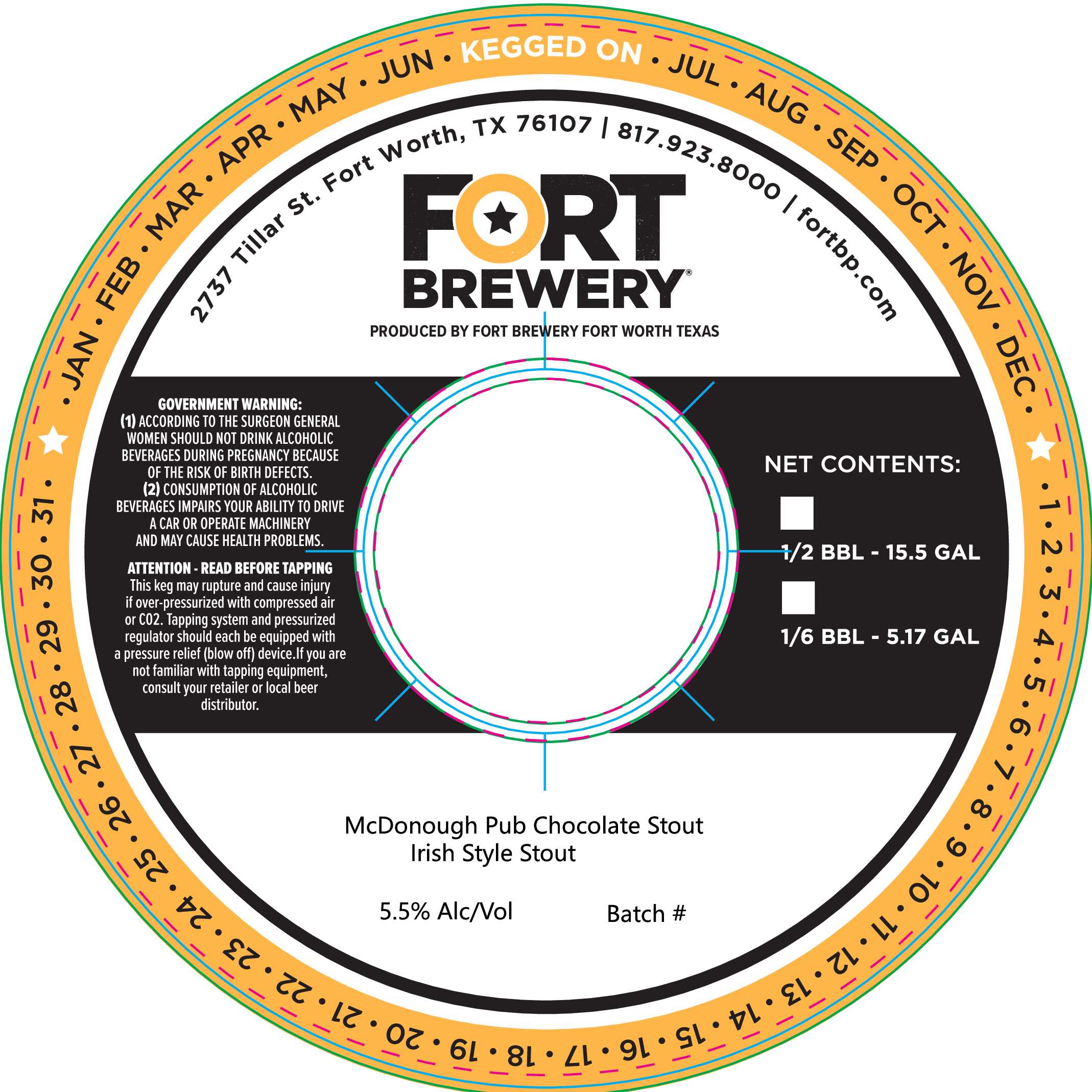 TABC label artwork for McDonough Pub Chocolate Stout
