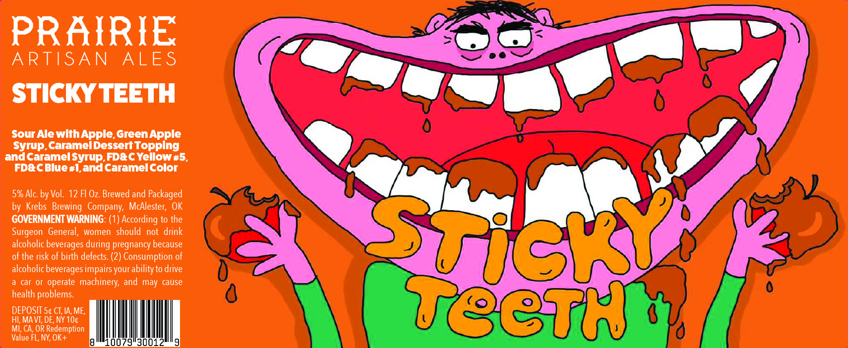 TABC label artwork for Prairie Artisan Ales Sticky Teeth