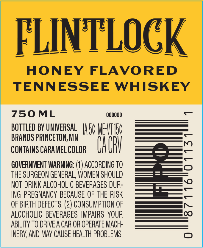 TABC label artwork for Flintlock Honey Flavored Tennessee Whiskey