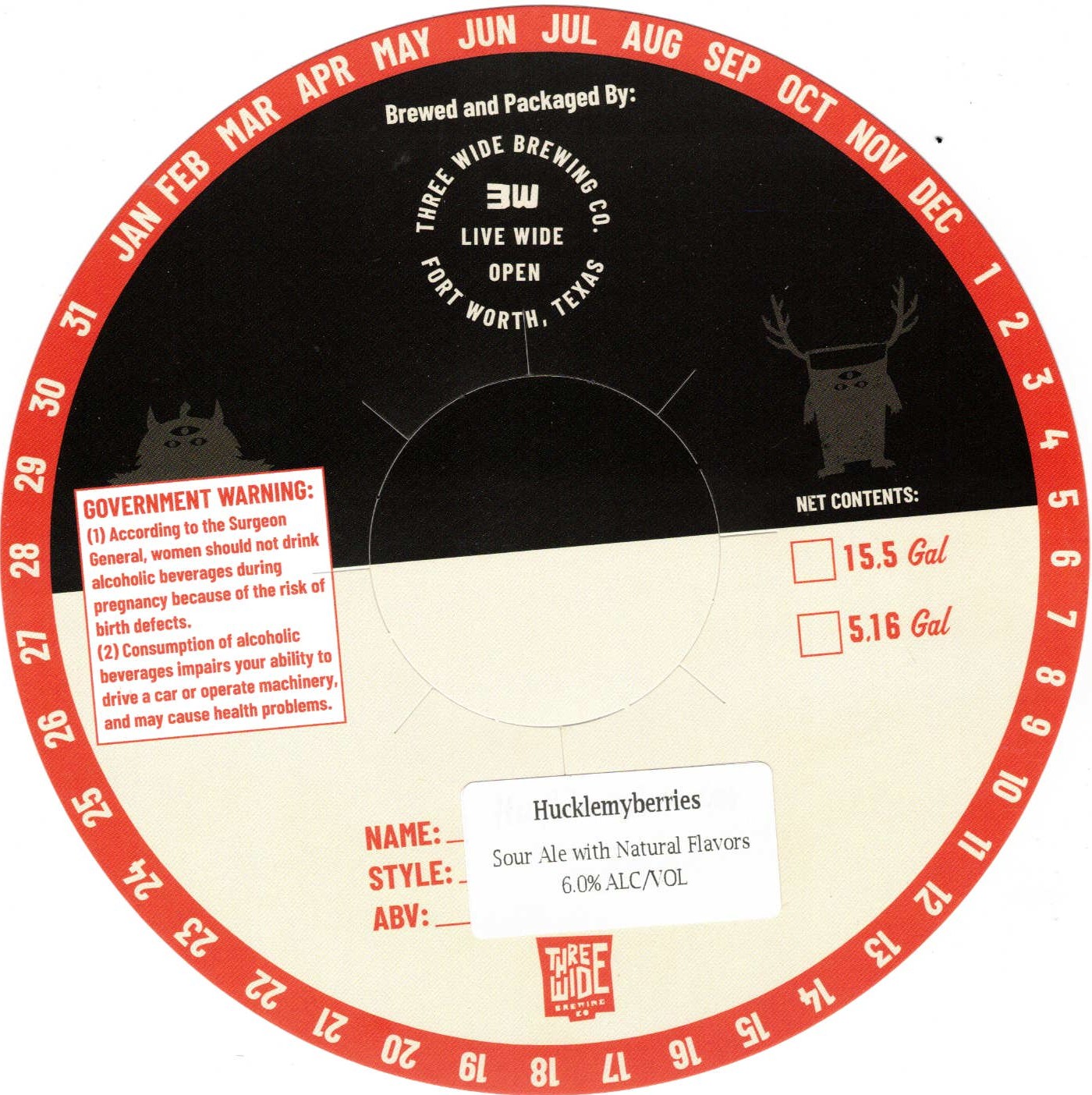 TABC label artwork for Hucklemyberries