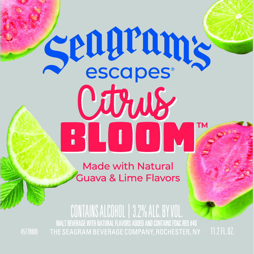 TABC label artwork for Seagram's Escapes Citrus Bloom 11.2 oz bottle 2026