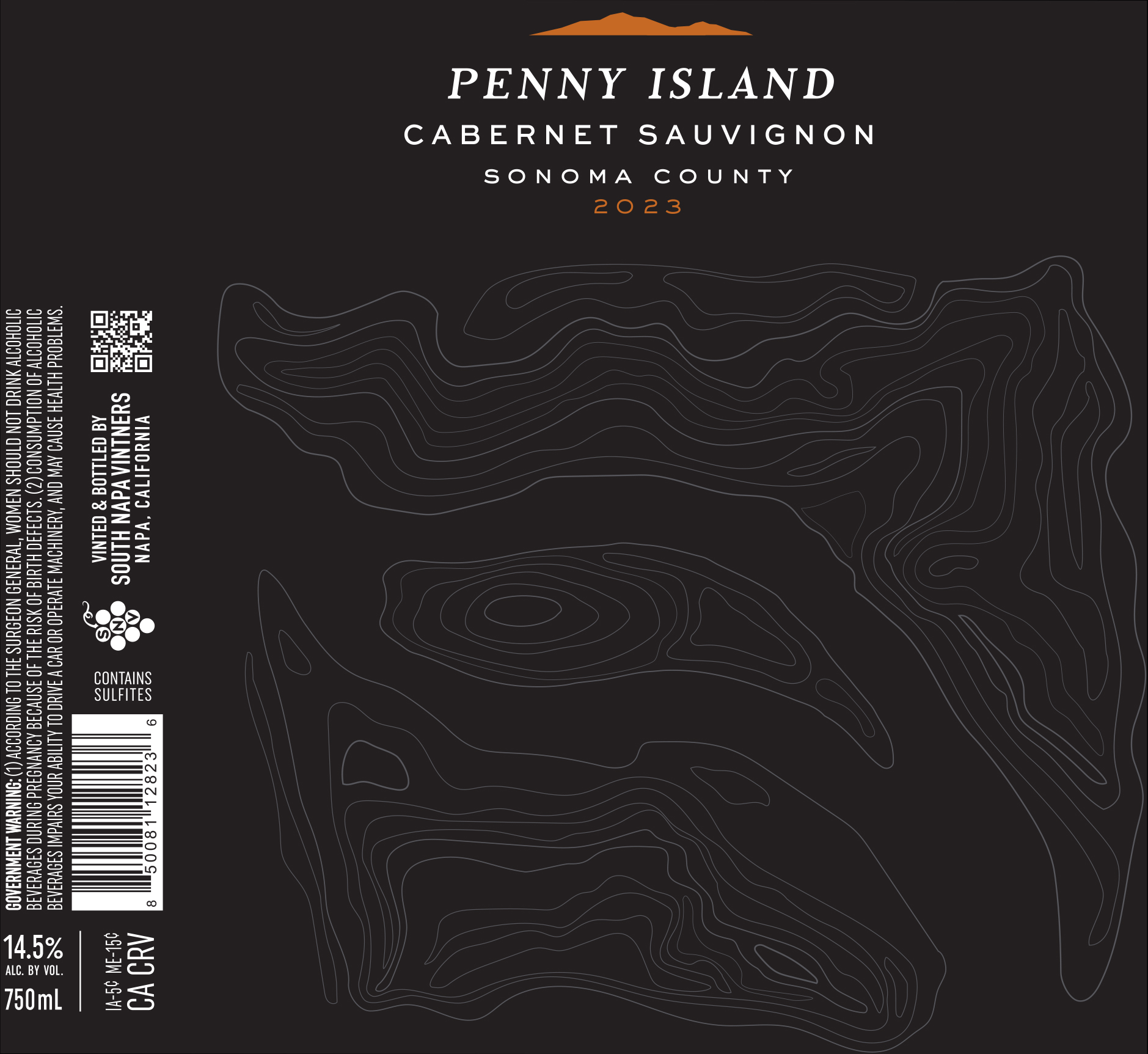 TABC label artwork for Penny Island Cabernet Sauvignon, Sonoma County