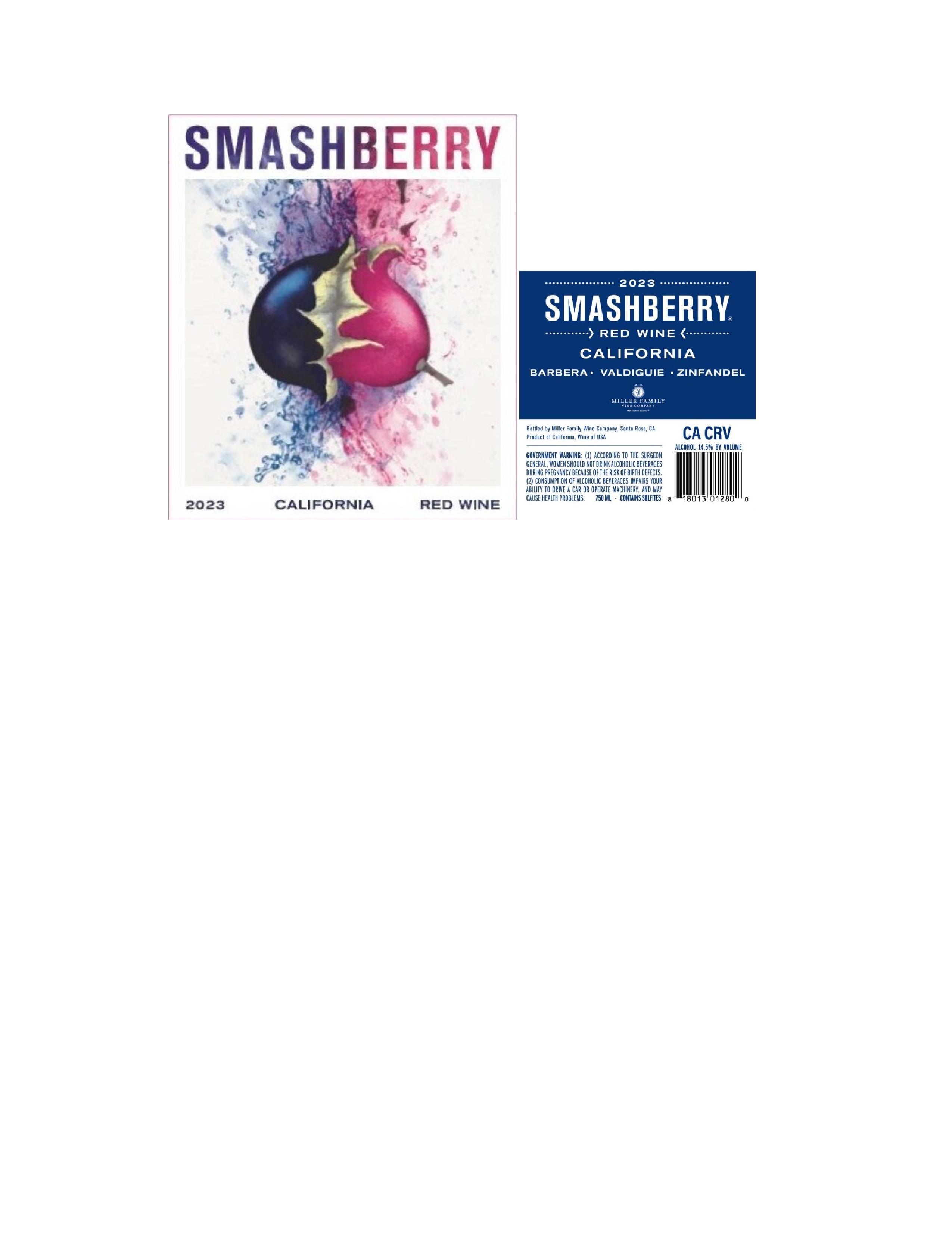 TABC label artwork for Smashberry Red Wine