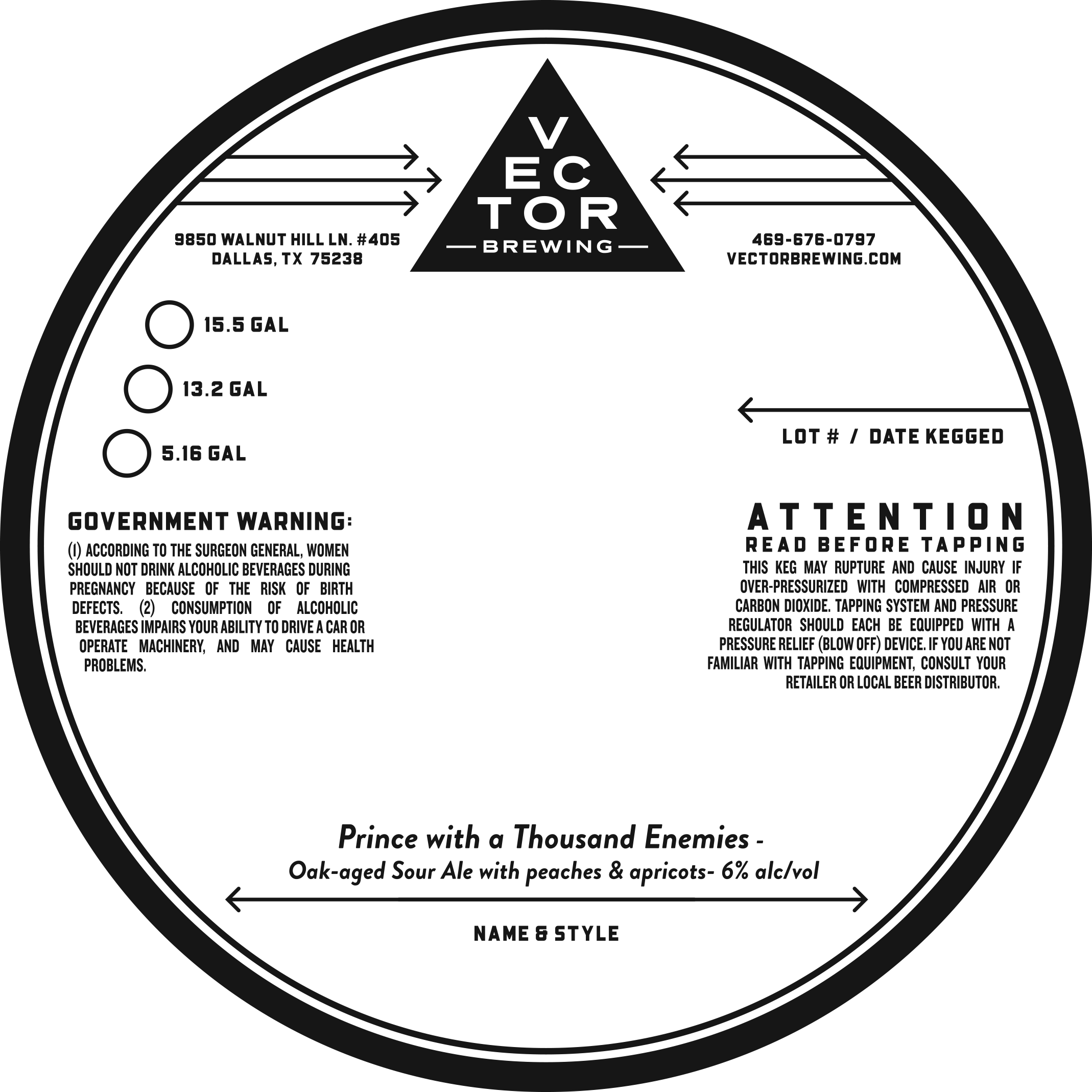 TABC label artwork for Prince with a Thousand Enemies
