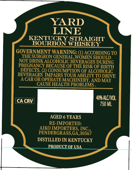 TABC label artwork for Yard Line