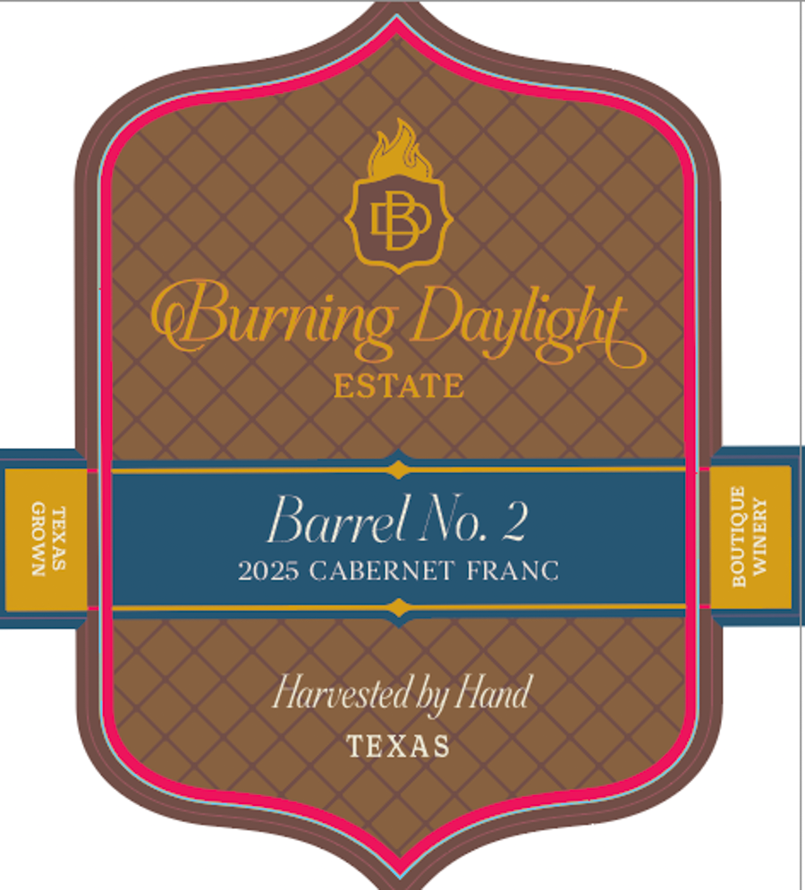 TABC label artwork for Burning Daylight Estate Barrel N0.2