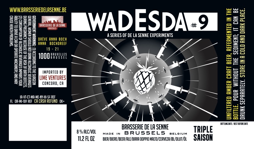 TABC label artwork for Brasserie De La Senne Wadesda