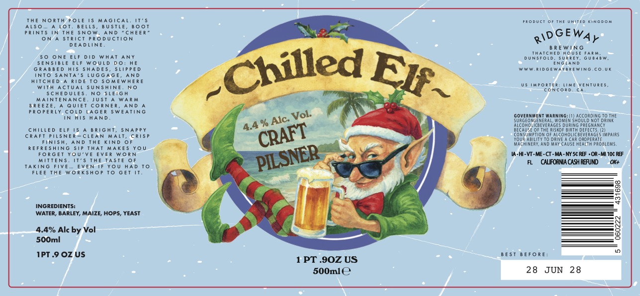 TABC label artwork for Chilled Elf