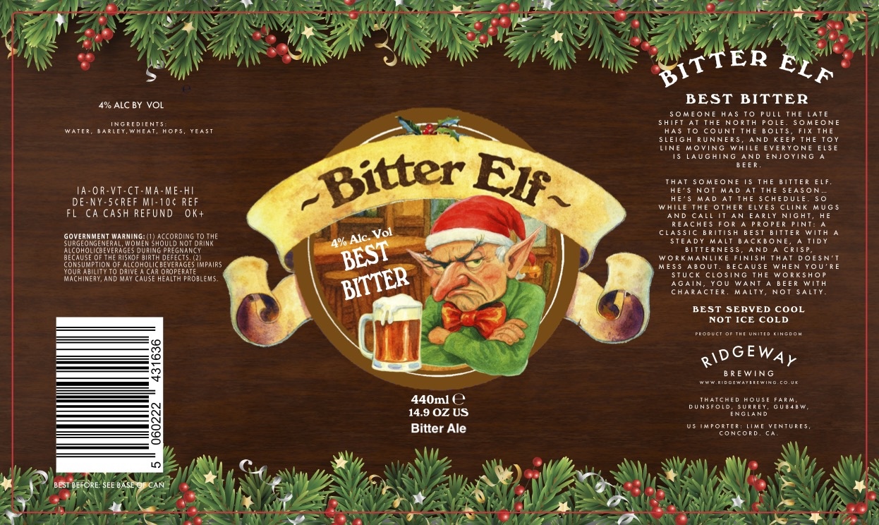TABC label artwork for Bitter Elf