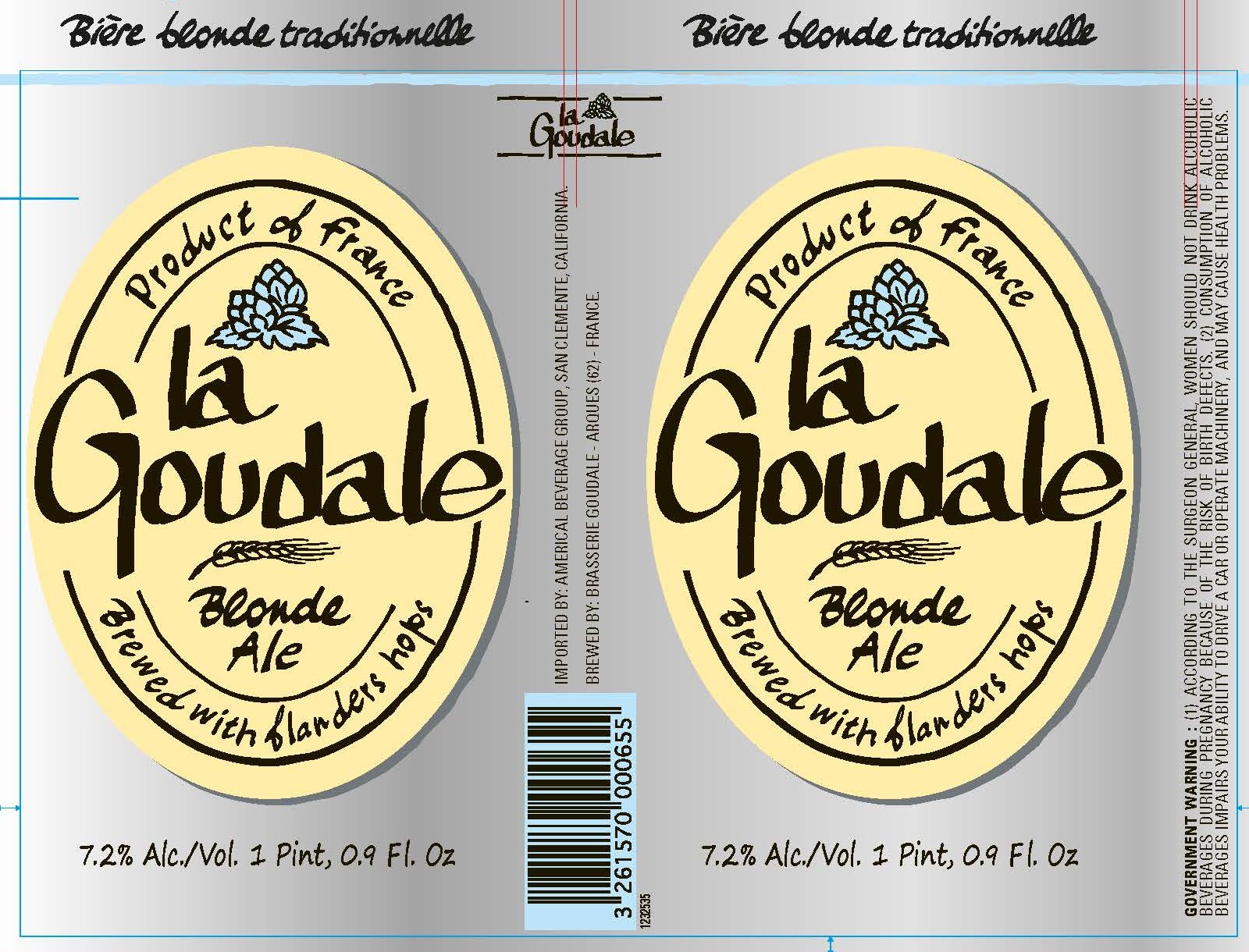 TABC label artwork for La Goudale Blonde Ale