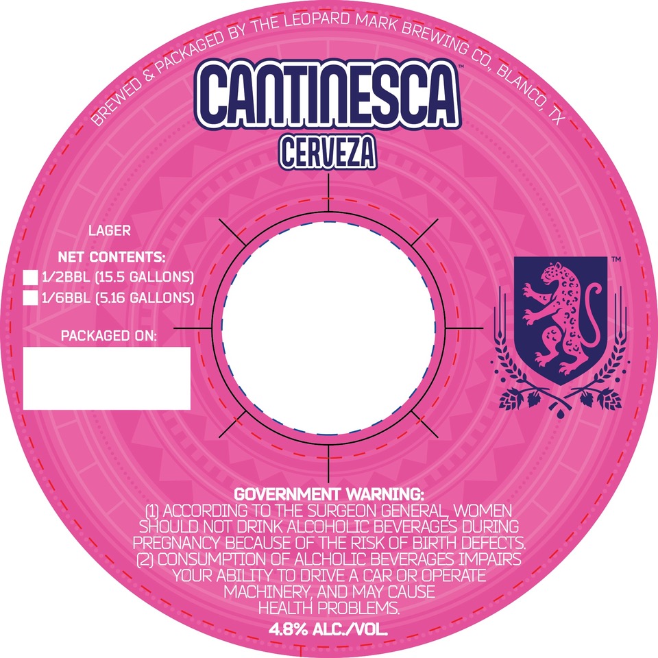 TABC label artwork for CANTINESCA CERVEZA