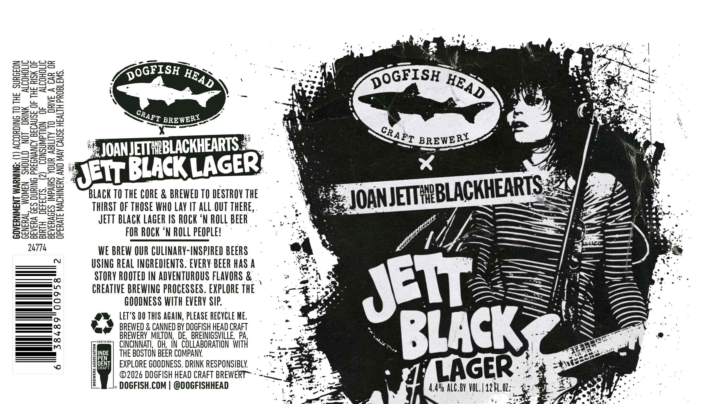 TABC label artwork for Dogfish Head Jett Black Lager