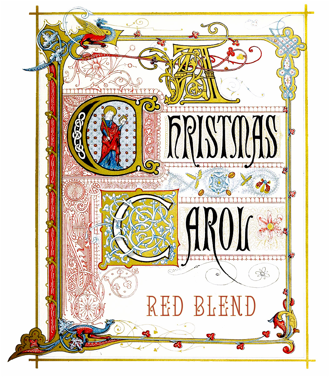TABC label artwork for A CHRISTMAS CAROL RED
