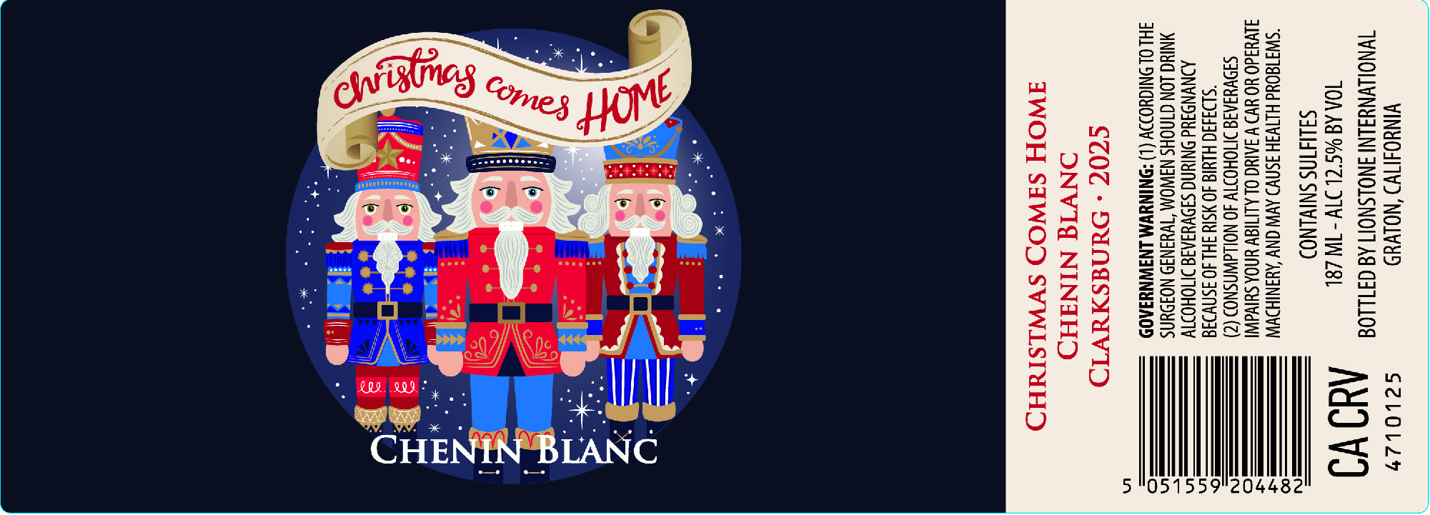 TABC label artwork for CHRISTMAS COMES HOME CHENIN BLANC