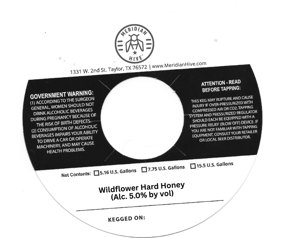 TABC label artwork for Wildflower Hard Honey