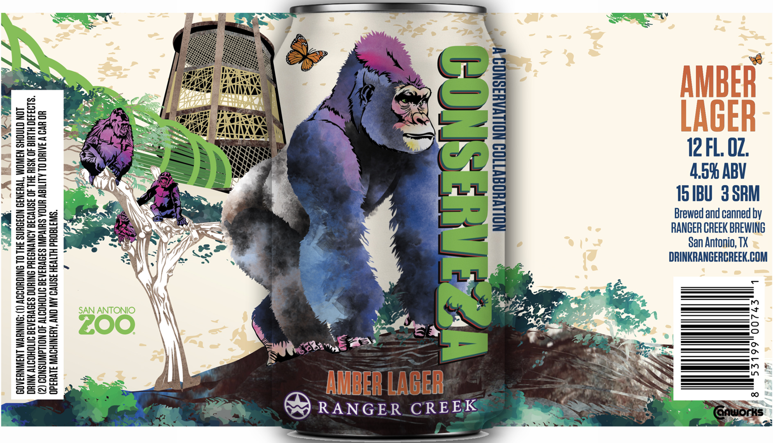 TABC label artwork for Conserveza Amber Lager