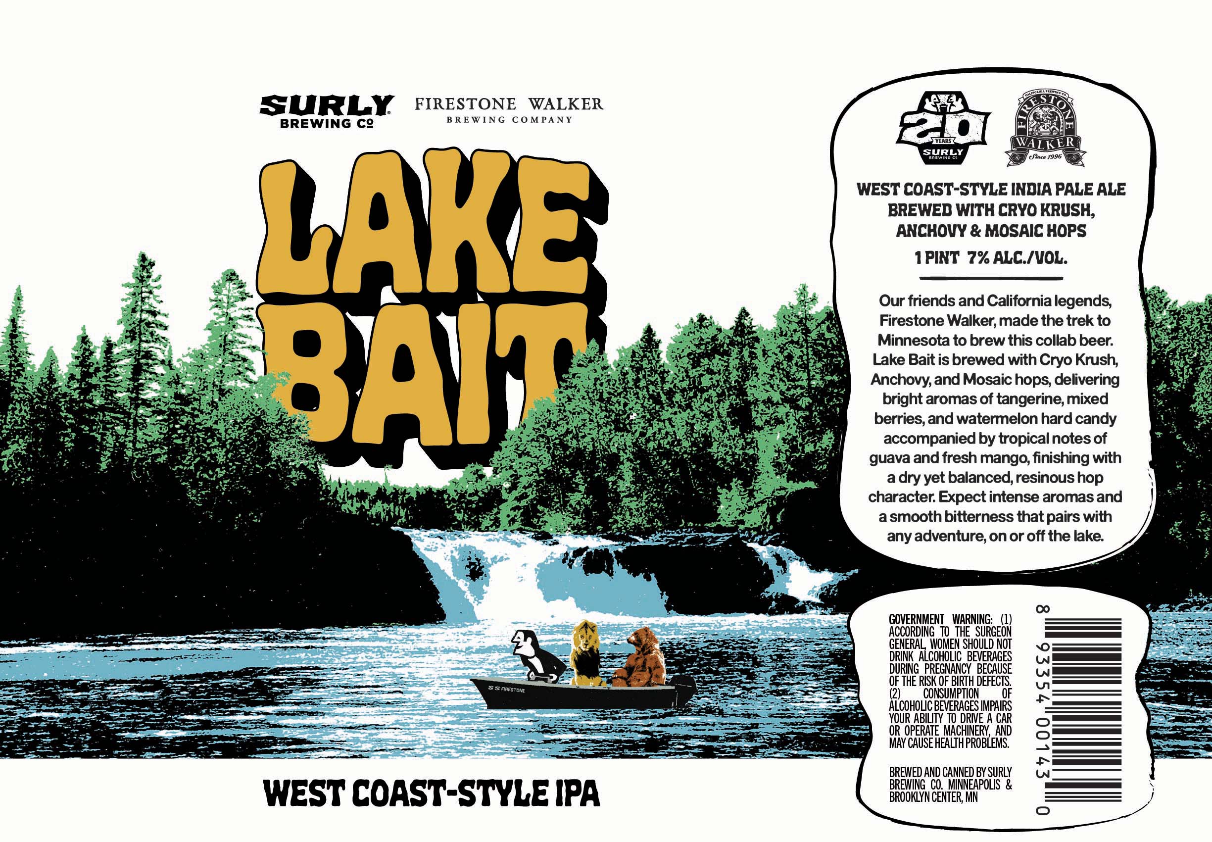 TABC label artwork for Surly Lake Bait West Coast-Style IPA