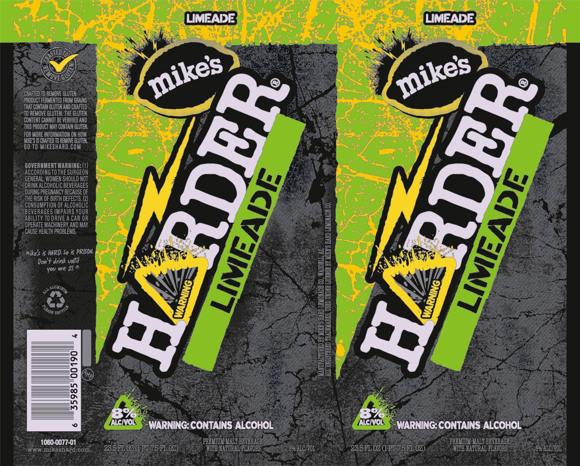TABC label artwork for Mike's Harder Limeade