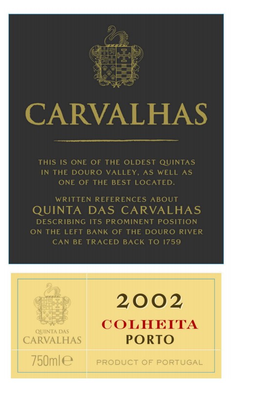 TABC label artwork for Quinta Das Carvalhas Colheita Port