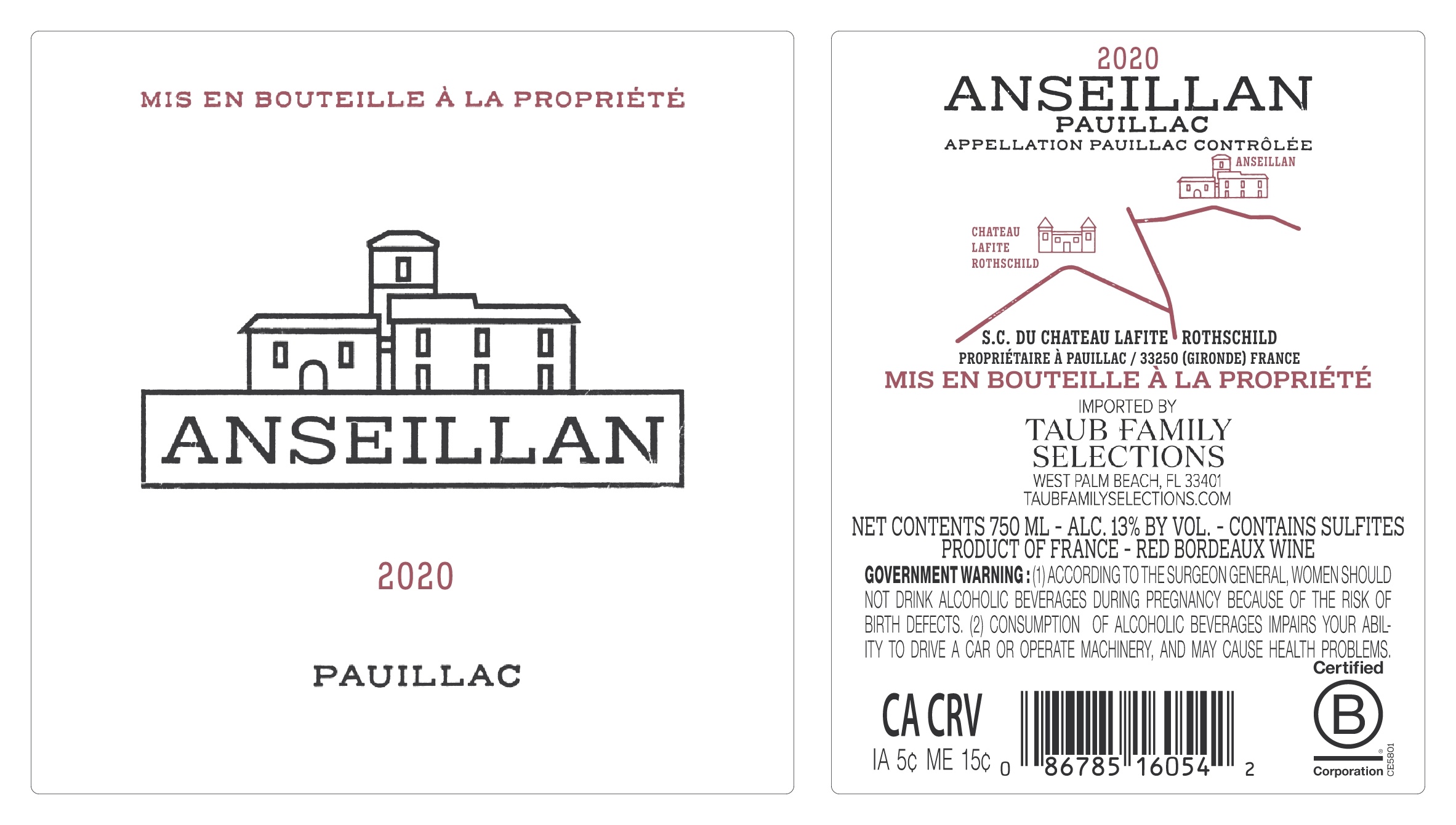 TABC label artwork for ANSEILLAN PAUILLAC