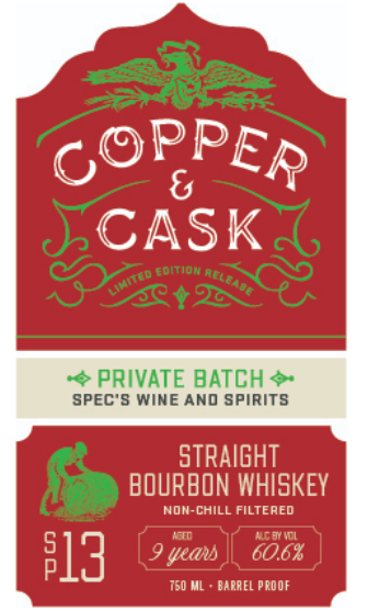 TABC label artwork for Copper & Cask SP-13: 9yr Unfinished