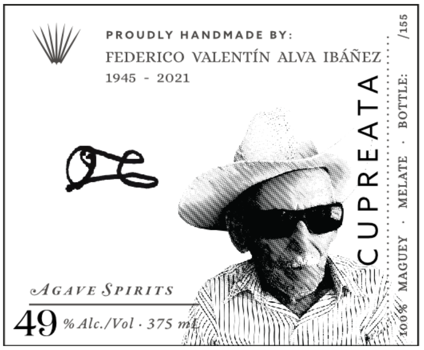 TABC label artwork for Melate Cupreata