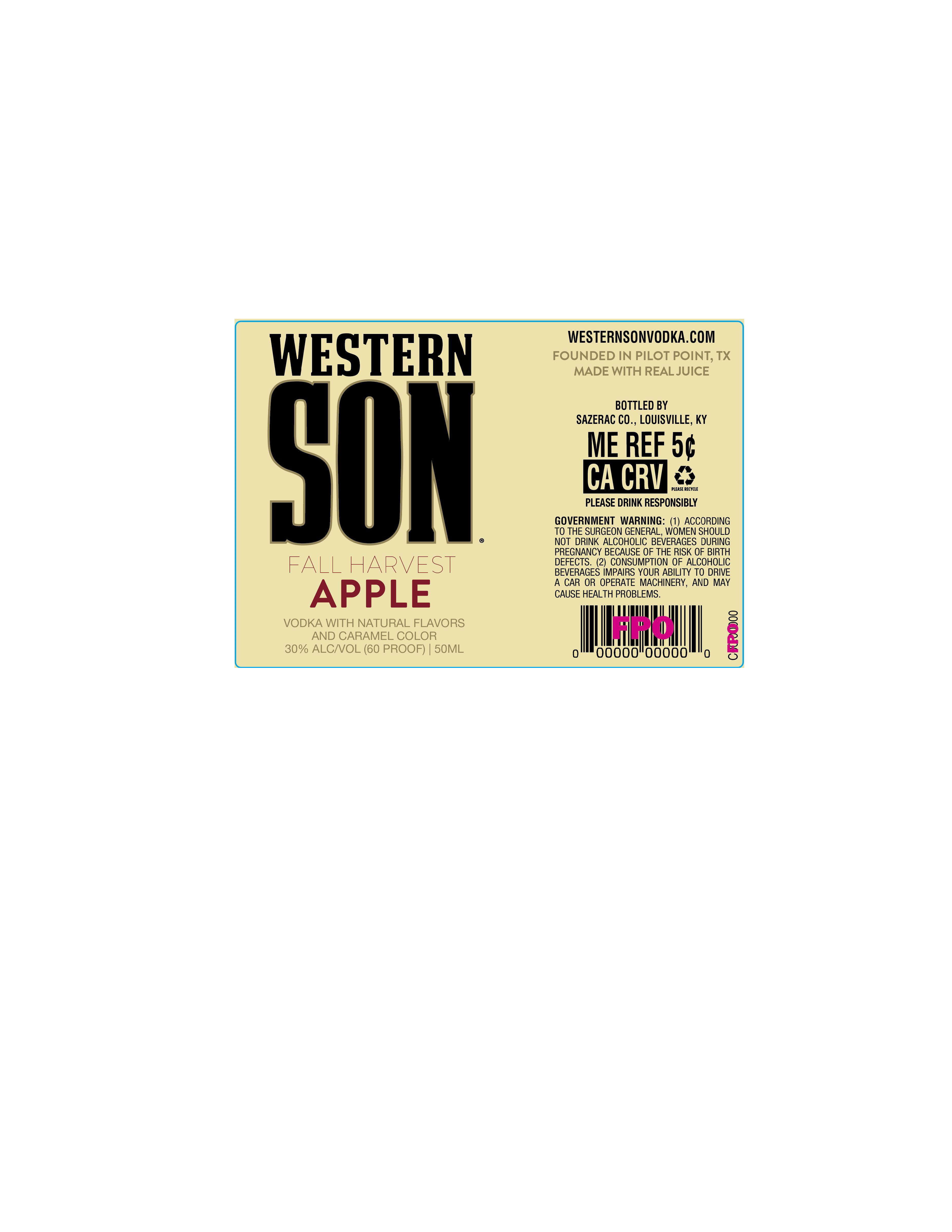 TABC label artwork for Western Son Fall Harvest Apple