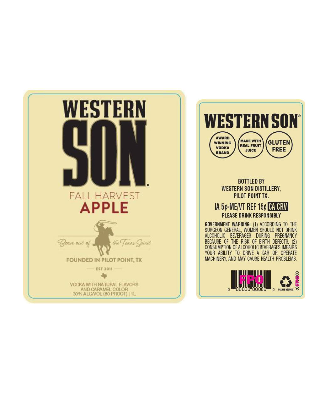 TABC label artwork for Western Son Fall Harvest Apple