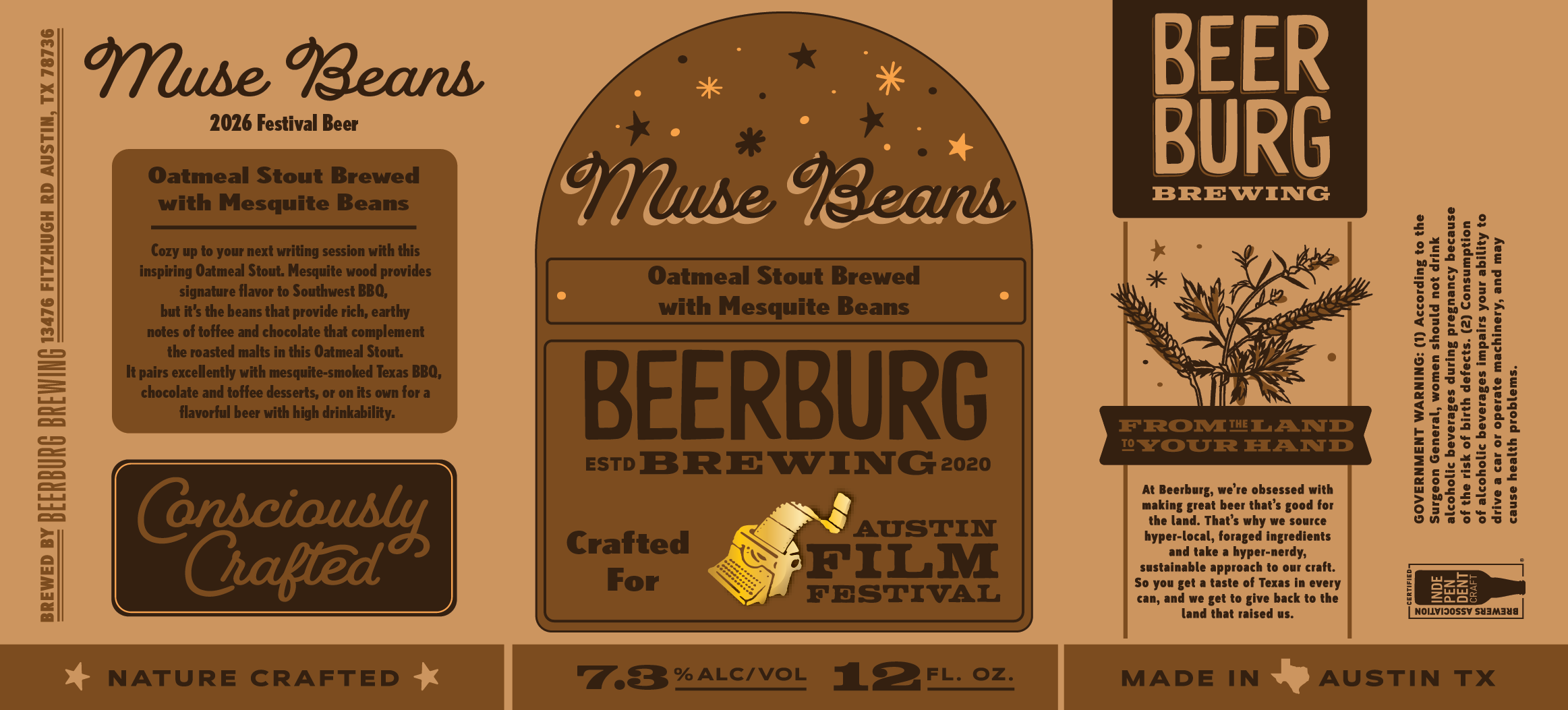 TABC label artwork for Muse Beans