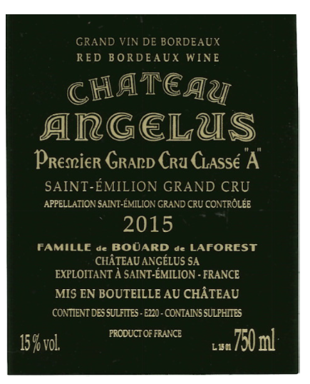 TABC label artwork for CHATEAU ANGELUS SAINT-EMILION GRAND CRU
