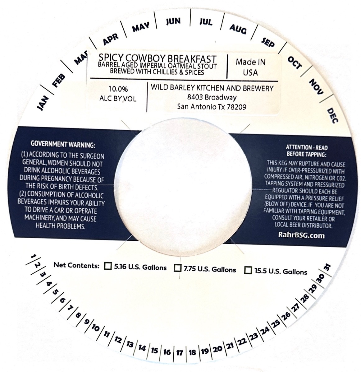 TABC label artwork for Spicy Cowboy Breakfast