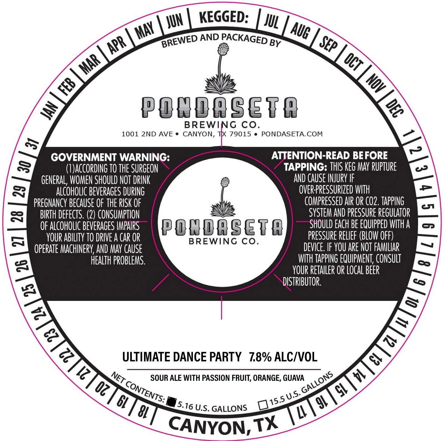 TABC label artwork for Ultimate Dance Party