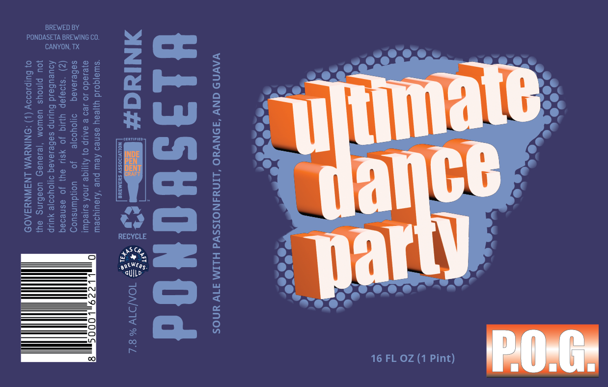 TABC label artwork for Ultimate Dance Party