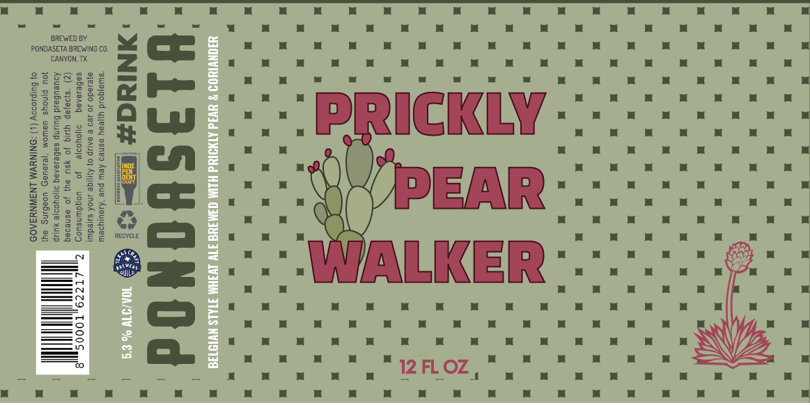 TABC label artwork for Prickly Pear Walker