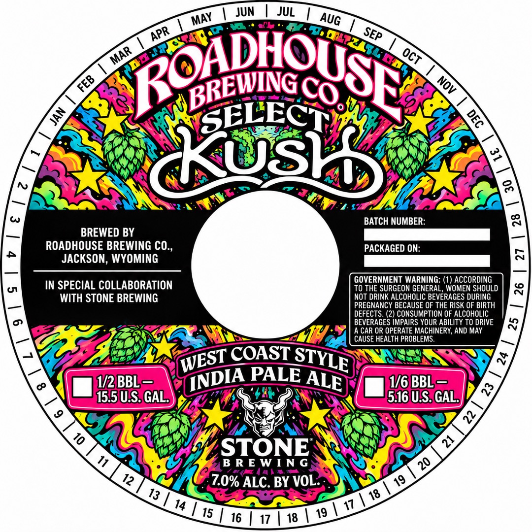 TABC label artwork for Select Kush