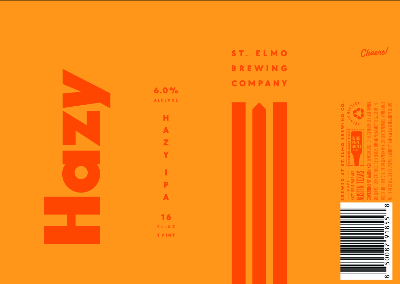 TABC label artwork for Hazy