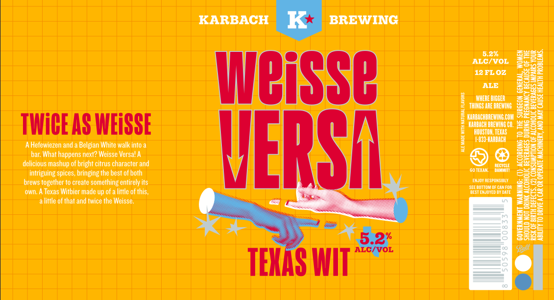 TABC label artwork for Karbach Weisse Versa
