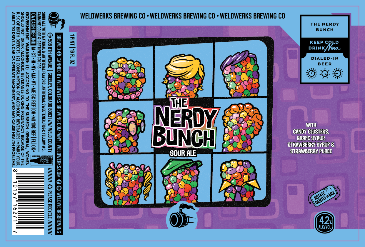 TABC label artwork for The Nerdy Bunch
