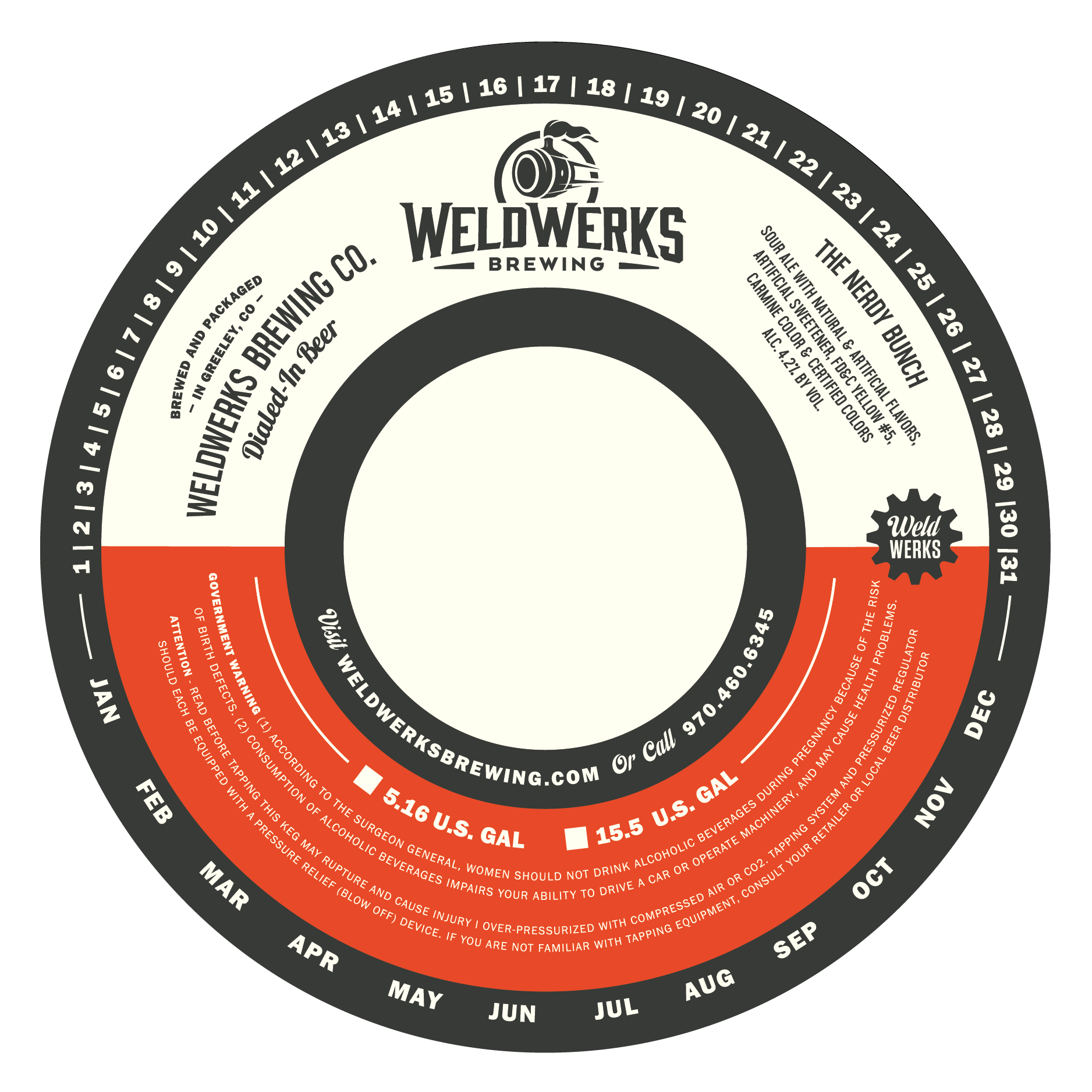 TABC label artwork for The Nerdy Bunch