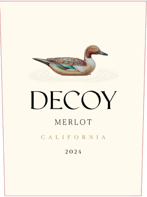 TABC label artwork for DECOY MERLOT CALIFORNIA