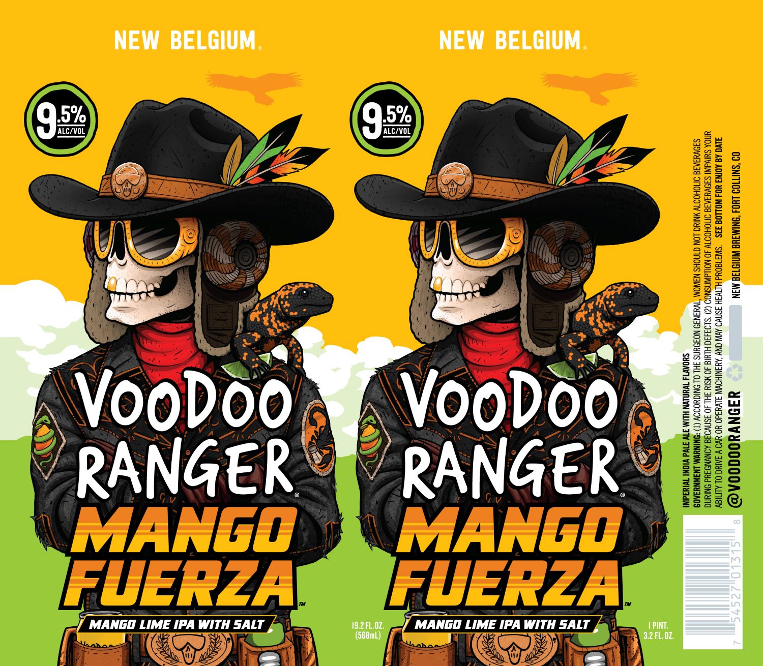 TABC label artwork for VOODOO RANGER MANGO FUERZA